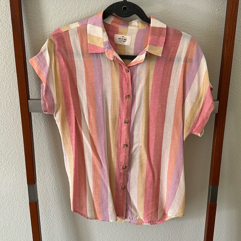 Marine Layer Striped Buttondown
